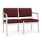 Lesro Wine/Mulberry (Red) Seat, 2 Seat Sofa, 43.5 W 24.5 L 32 H, Open House Solid Color Fabric Seat LS2101 - alternate 1